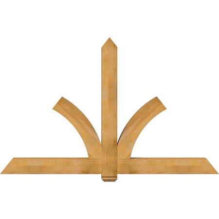 Ekena Millwork Redmond Rough Sawn Timber Gable Bracket, Western Red Cedar, 84"W x 53"H x 6"D x 6"F, 15/12 Pitch GBW084X53X0606RED00RWR